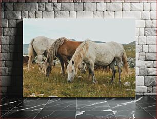 Πίνακας, Grazing Horses in the Field Βόσκουν άλογα στο χωράφι