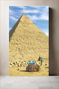 Πίνακας, Great Pyramid of Giza with Camel and Handler Μεγάλη Πυραμίδα της Γκίζας με Καμήλα και Χειριστή