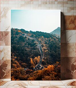 Πίνακας, Great Wall of China in Autumn Σινικό Τείχος της Κίνας το φθινόπωρο