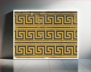 Πίνακας, Greek key design printed in black on embossed gold ground (1840s) wallpaper design