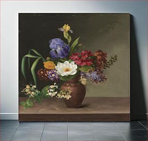Πίνακας, Greek style vase with iris, sorrel and honeysuckle by Hermania Sigvardine Neergaard