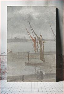 Πίνακας, Grey and Silver: Chelsea Wharf (ca. 1864–1868) by James McNeill Whistler