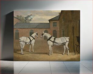 Πίνακας, Grey carriage horses in the coachyard at Putteridge Bury, Hertfordshire