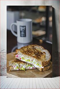 Πίνακας, Grilled Sandwich with Coffee Ψητό Σάντουιτς με Καφέ
