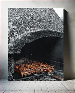 Πίνακας, Grilled Shrimps in Stone Oven Γαρίδες Ψητές στον Πέτρινο Φούρνο