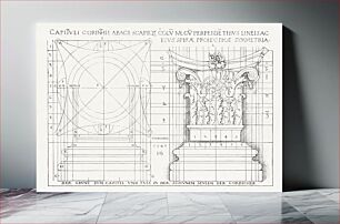 Πίνακας, Ground plan, base, and capital of a Corinthian Column (1543) by Sebald Beham