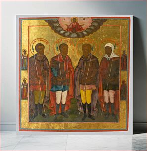 Πίνακας, Group of four saints, Russian Icon Painter