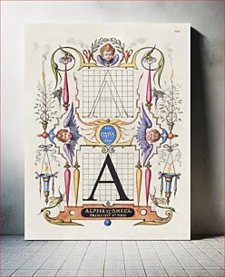 Πίνακας, Guide for Constructing the Letter A from Mira Calligraphiae Monumenta or The Model Book of Calligraphy (1561–1596) by Georg Bocskay and Joris Hoefnagel