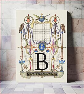 Πίνακας, Guide for Constructing the Letter B from Mira Calligraphiae Monumenta or The Model Book of Calligraphy (1561–1596) by Georg Bocskay and Joris Hoefnagel