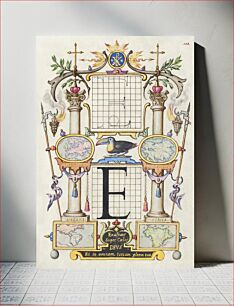 Πίνακας, Guide for Constructing the Letter E from Mira Calligraphiae Monumenta or The Model Book of Calligraphy (1561–1596) by Georg Bocskay and Joris Hoefnagel