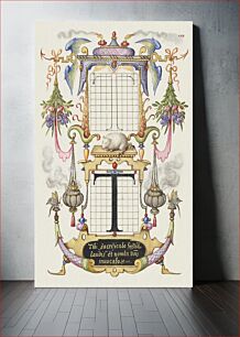 Πίνακας, Guide for Constructing the Letter T from Mira Calligraphiae Monumenta or The Model Book of Calligraphy (1561–1596) by Georg Bocskay and Joris Hoefnagel
