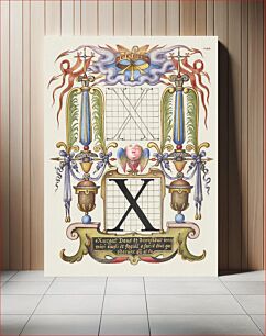 Πίνακας, Guide for Constructing the Letter X from Mira Calligraphiae Monumenta or The Model Book of Calligraphy (1561–1596) by Georg Bocskay and Joris Hoefnagel