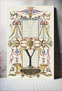 Πίνακας, Guide for Constructing the Letter Y from Mira Calligraphiae Monumenta or The Model Book of Calligraphy (1561–1596) by Georg Bocskay and Joris Hoefnagel