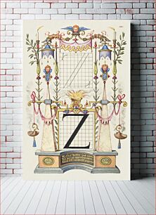 Πίνακας, Guide for Constructing the Letter Z from Mira Calligraphiae Monumenta or The Model Book of Calligraphy (1561–1596) by Georg Bocskay and Joris Hoefnagel