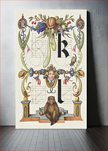 Πίνακας, Guide for Constructing the Letters k and l from Mira Calligraphiae Monumenta or The Model Book of Calligraphy (1561–1596) by Georg Bocskay and Joris Hoefnagel