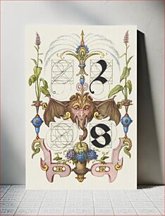 Πίνακας, Guide for Constructing the Letters r and s from Mira Calligraphiae Monumenta or The Model Book of Calligraphy (1561–1596) by Georg Bocskay and Joris Hoefnagel