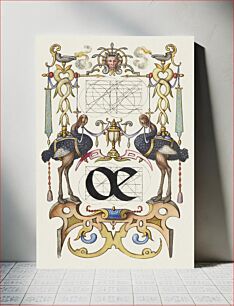 Πίνακας, Guide for Constructing the Ligature oe from Mira Calligraphiae Monumenta or The Model Book of Calligraphy (1561–1596) by Georg Bocskay and Joris Hoefnagel