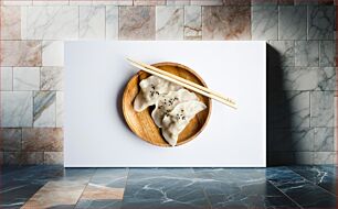 Πίνακας, Gyoza Dumplings with Chopsticks Ζυμαρικά Gyoza με chopsticks