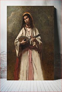 Πίνακας, Gypsy Woman with Mandolin (ca. 1870) by Jean Baptiste Camille Corot