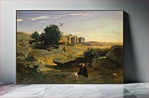 Πίνακας, Hagar in the Wilderness by Camille Corot