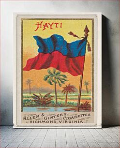 Πίνακας, Haiti, from Flags of All Nations, Series 1 (N9) for Allen & Ginter Cigarettes Brands issued by Allen & Ginter