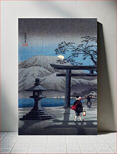 Πίνακας, Hakone Lake in Moonlight (ca.1925–1926) by Hiroaki Takahashi