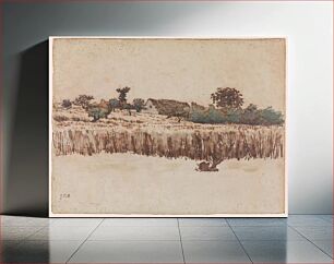 Πίνακας, Hamlet in a Wheat Field, Vichy by Jean-François Millet