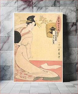 Πίνακας, "Hanazuma of Hyōgoya, Kenbishi of Sakagami” from the series The Peers of Saké Likened to Select Denizens of Six Houses (Natori zake rokkasen: Hyōgoya Hanazuma, Sakagami no Kenbishi) by Utamaro Kitagawa (1754–180