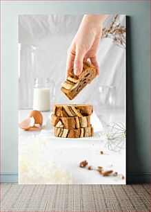 Πίνακας, Hand Picking a Slice of Banana Bread Διαλέγοντας με το χέρι μια φέτα ψωμί μπανάνας