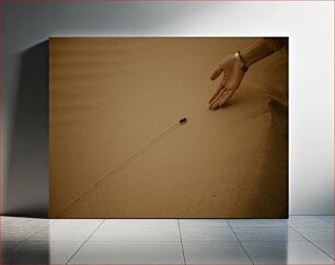 Πίνακας, Hand Reaching Out to Beetle on Sand Απλώνει το χέρι στο Beetle on Sand