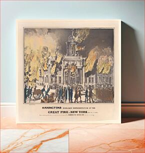 Πίνακας, Hanington's Dioramic Representation of the Great Fire in New York, Dec. 16 and 17, 1835. Now Exhibiting with Other Moving Dioramic Scenes, at the American Museum Every Evening... by H. Sewell