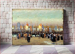 Πίνακας, Harbor Scene with Fishing Boats, George Elmer Browne