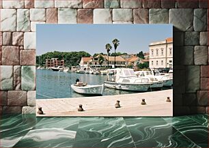 Πίνακας, Harbor with Boats and Buildings Λιμάνι με βάρκες και κτίρια