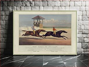 Πίνακας, Harry Bassett and Longfellow in their great races at Long Branch, N.J., July 2nd and Saratoga, N.Y., July 16th (1872) by Currier & Ives