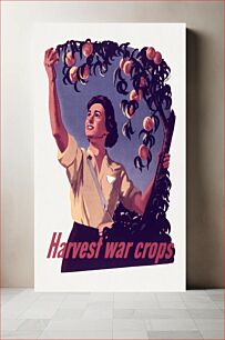 Πίνακας, Harvest War Crops, The Women's Land Army (1941-1945) chromolithograph art