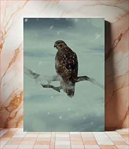 Πίνακας, Hawk in Winter Γεράκι τον Χειμώνα
