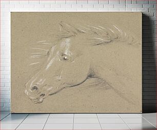 Πίνακας, Head and Neck of a Frightened Horse, Left Profile