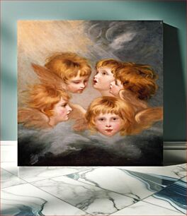 Πίνακας, Heads of Angels - Miss Frances (Gordon) by Sir Joshua Reynolds, PRA
