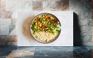 Πίνακας, Healthy Bowl with Quinoa and Vegetables Υγιεινό μπολ με κινόα και λαχανικά