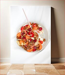 Πίνακας, Healthy Breakfast Bowl with Fruits and Granola Υγιεινό μπολ πρωινού με φρούτα και γκρανόλα