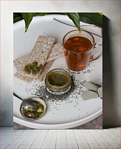 Πίνακας, Healthy Breakfast with Tea Υγιεινό Πρωινό με Τσάι