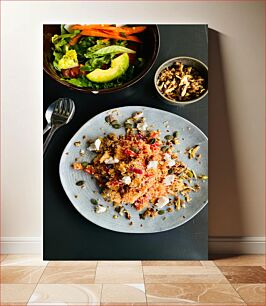 Πίνακας, Healthy Salad and Couscous Υγιεινή σαλάτα και κουσκούς