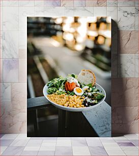 Πίνακας, Healthy Salad Plate Υγιεινή Πιάτο Σαλάτας