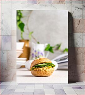 Πίνακας, Healthy Sandwich with Fresh Ingredients Υγιεινό σάντουιτς με φρέσκα υλικά