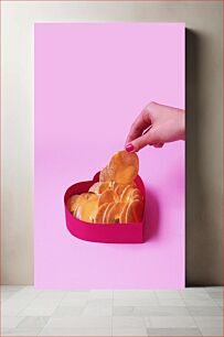 Πίνακας, Heart-shaped Nachos with Cheese Nachos σε σχήμα καρδιάς με τυρί