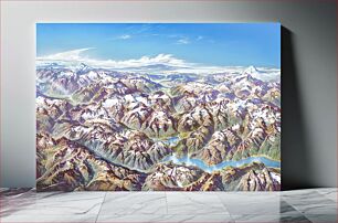 Πίνακας, Heinrich Berann NPS Panorama of North Cascades without labels