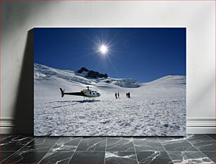 Πίνακας, Helicopter on Snowy Mountain Ελικόπτερο στο Snowy Mountain