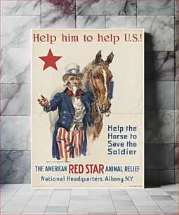 Πίνακας, Help him to help U.S.! Help the horse to save the soldier