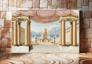 Πίνακας, Helsingin vanhan teatteritalon esirippupiirustus, 1816 - 1840, Carl Ludvig Engel