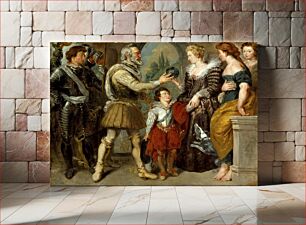 Πίνακας, Henri IV Conferring the Regency upon Marie de' Medici (after Rubens) by Eugène Delacroix